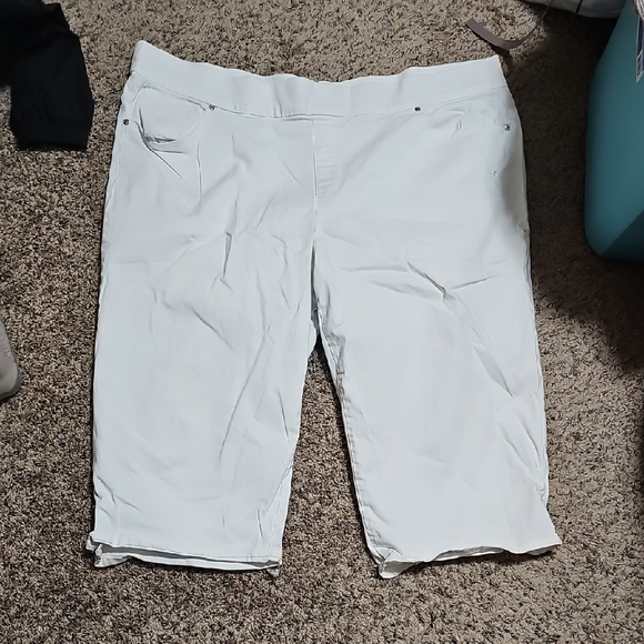 White Capri Pants By Gloria Vandwrbilt. Size 24w. - Picture 2 of 5